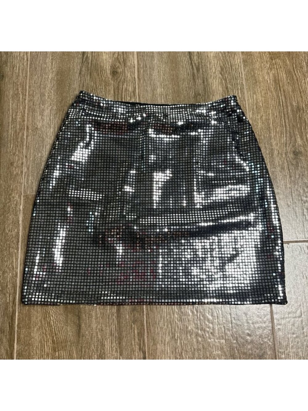 Reflective Sequin Mini Skirt Disco Ball Party Skirt XS